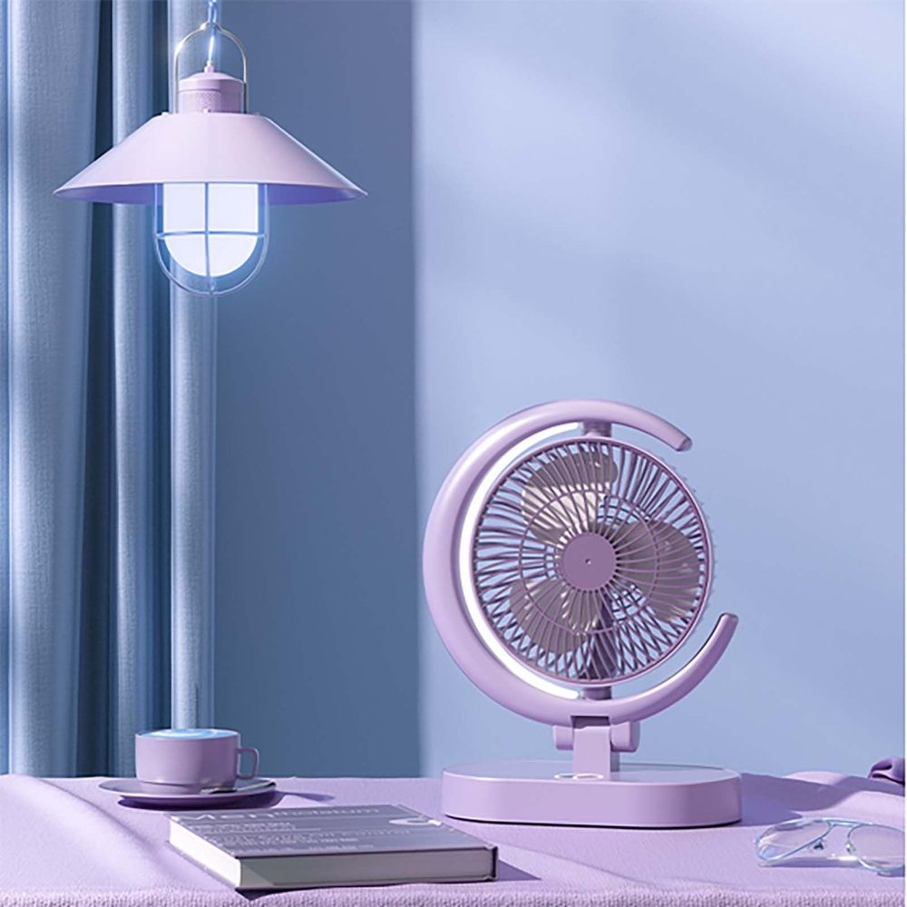 High Wind Portable USB Charging Fan, Multi-Function Folding Fan with Light, Quiet Operation, Ideal for Home, Office, Camping, Adults