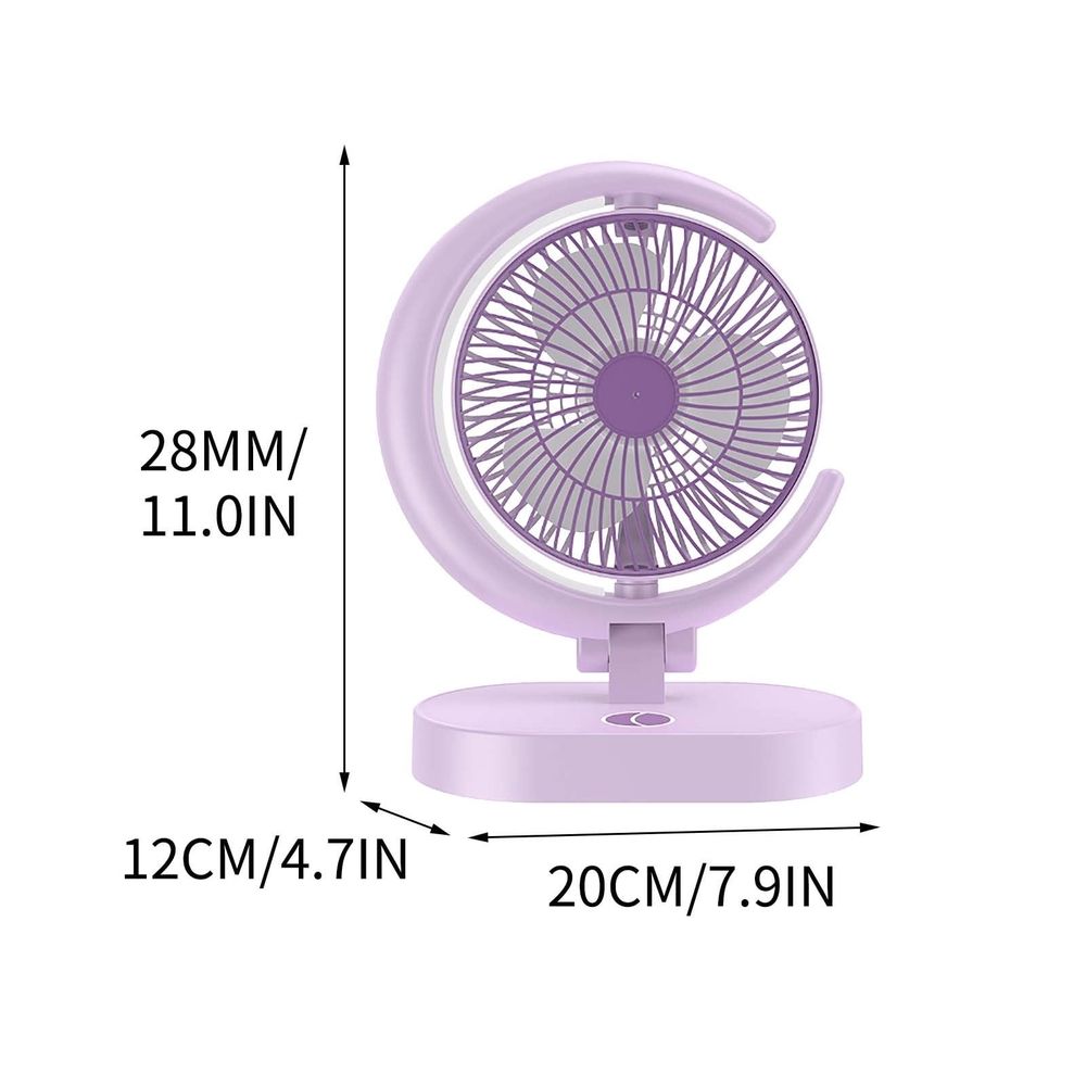 High Wind Portable USB Charging Fan, Multi-Function Folding Fan with Light, Quiet Operation, Ideal for Home, Office, Camping, Adults
