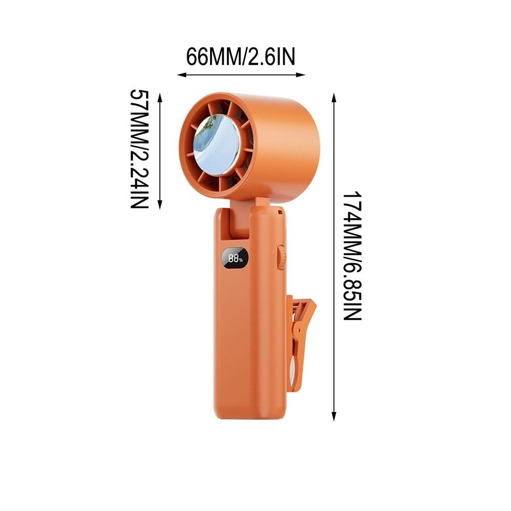 High-Speed Clip Fan, USB Rechargeable Multi-Purpose Fan, 100-Speed Digital Control, Foldable Design, Ideal for Outdoor Activities and Office Use, Great for Adults and Professionals