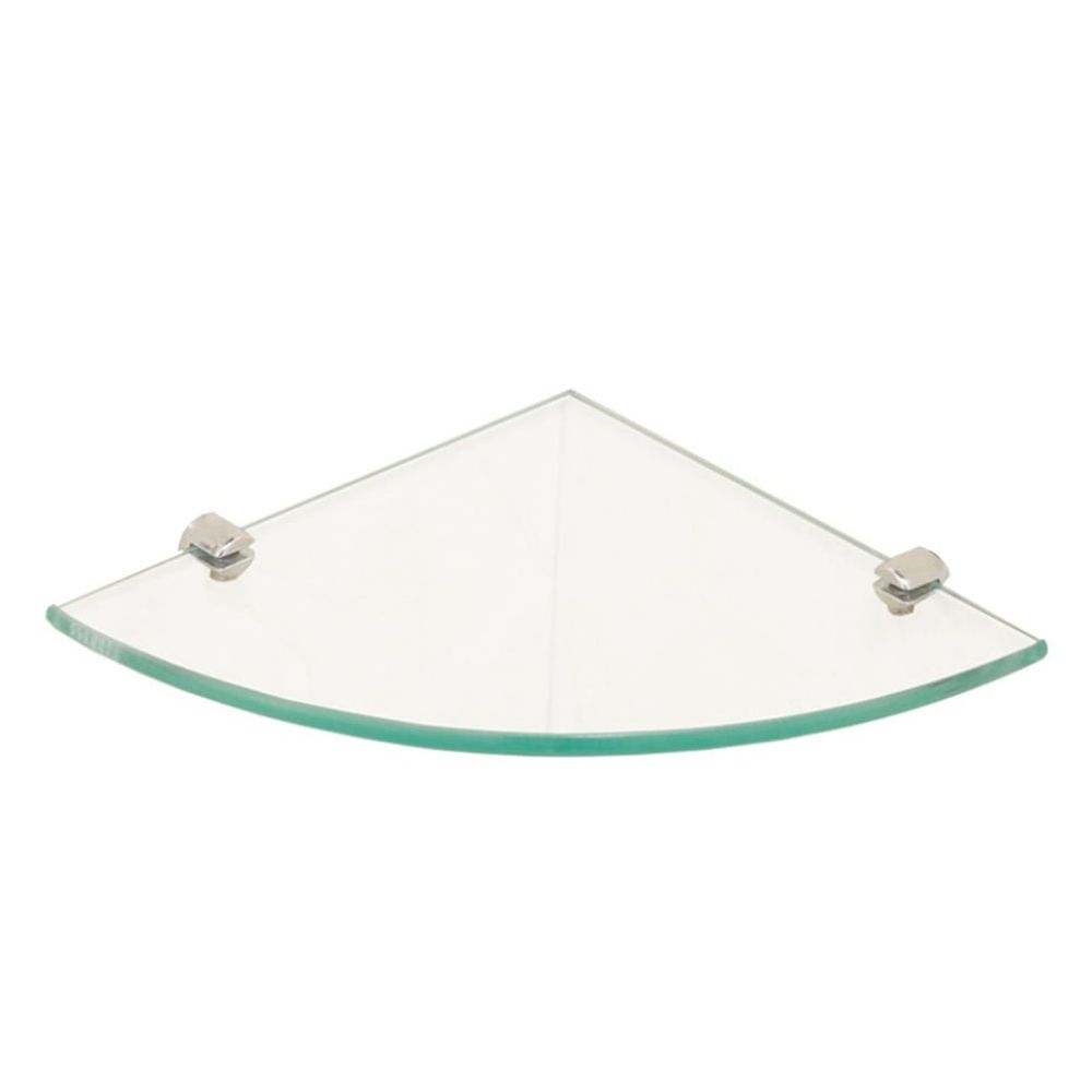 2pcs Triangle Glass Shelf Corner Rack for Bathroom Wall Mount Storage Holder