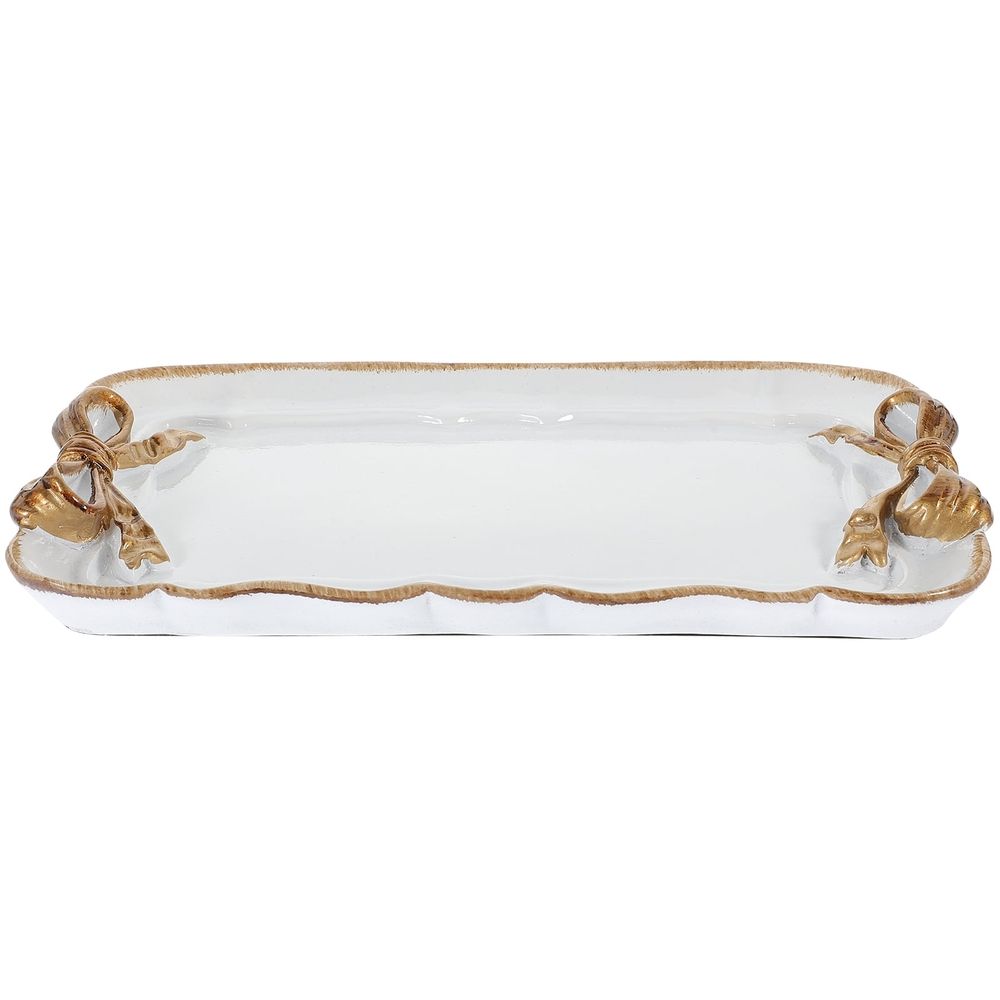 Serving Platter Rectangular Tray Resin Bowknot Dessert Serving Tray Tableware Tray
