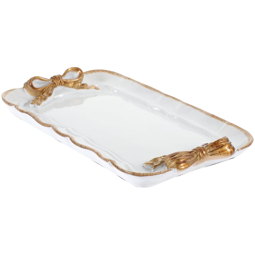 Serving Platter Rectangular Tray Resin Bowknot Dessert Serving Tray Tableware Tray