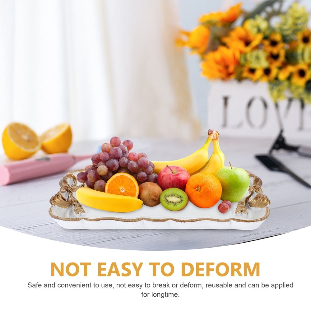Serving Platter Rectangular Tray Resin Bowknot Dessert Serving Tray Tableware Tray