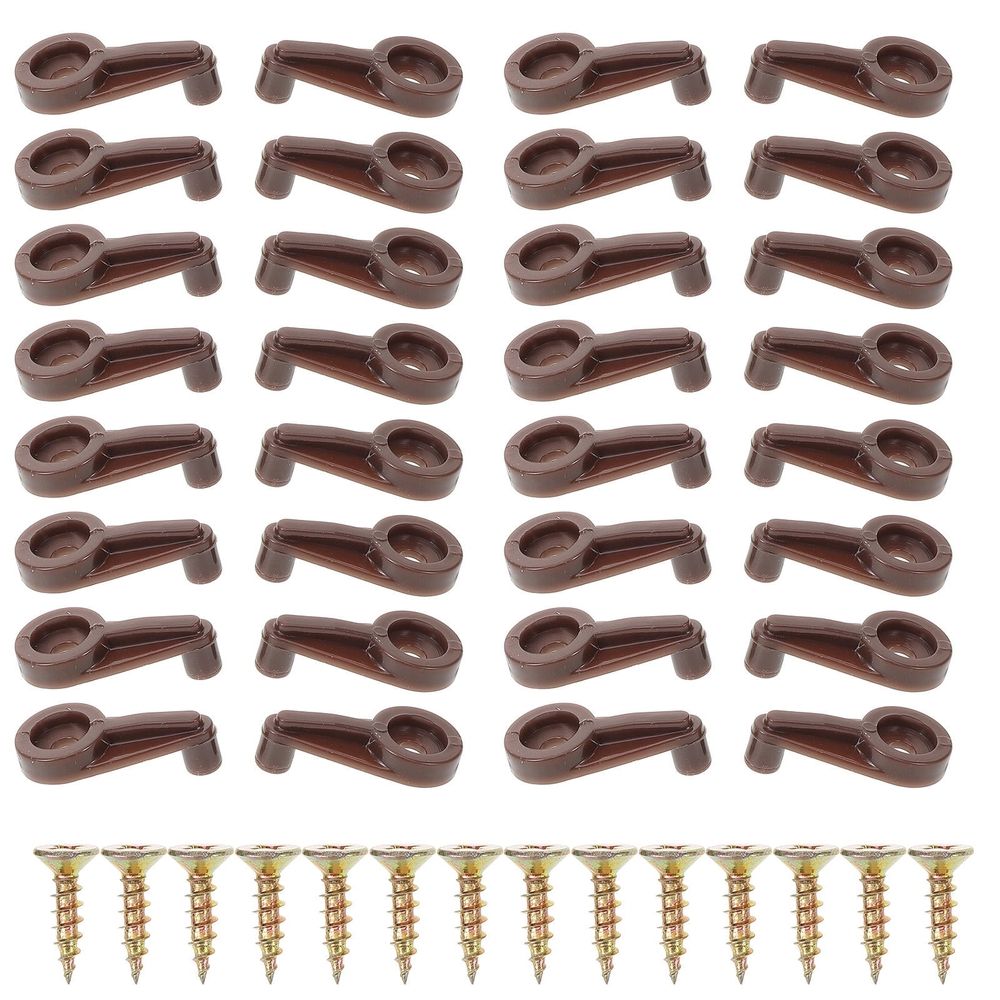Plastic Wall Glass Fixing Clips with Screws, Mirror Mounting Hardware Set, 50 Clips and 50 Screws for Secure Installation