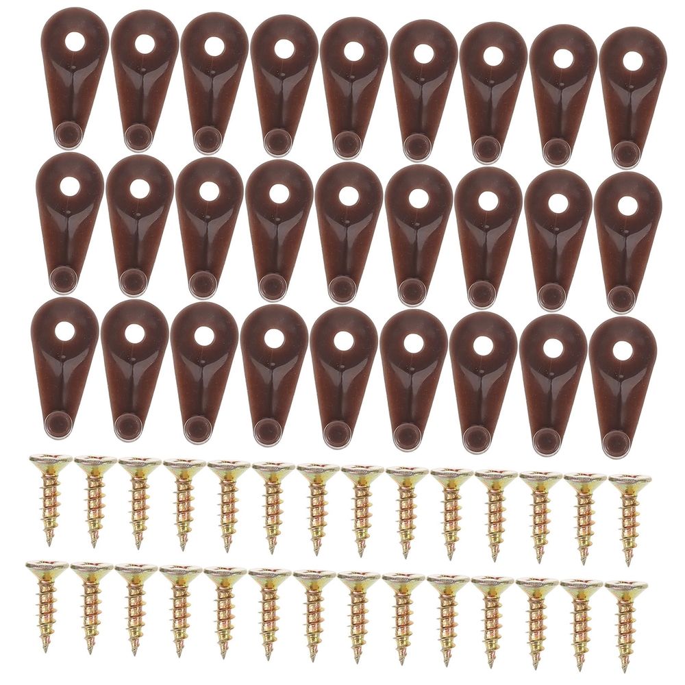 Plastic Wall Glass Fixing Clips with Screws, Mirror Mounting Hardware Set, 50 Clips and 50 Screws for Secure Installation