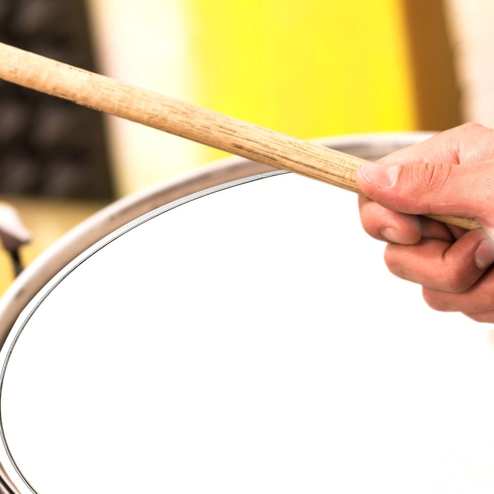 Reliable White Drum Head Replacement for Snare and Percussion with Bass Enhancing Mesh Skin