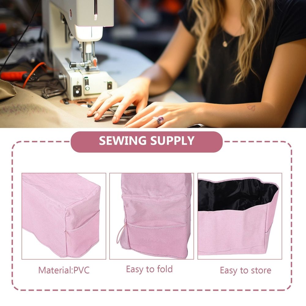Universal Polyester Sewing Machine Cover with Storage Bag, Portable Small Case for Sewing Machine Accessories