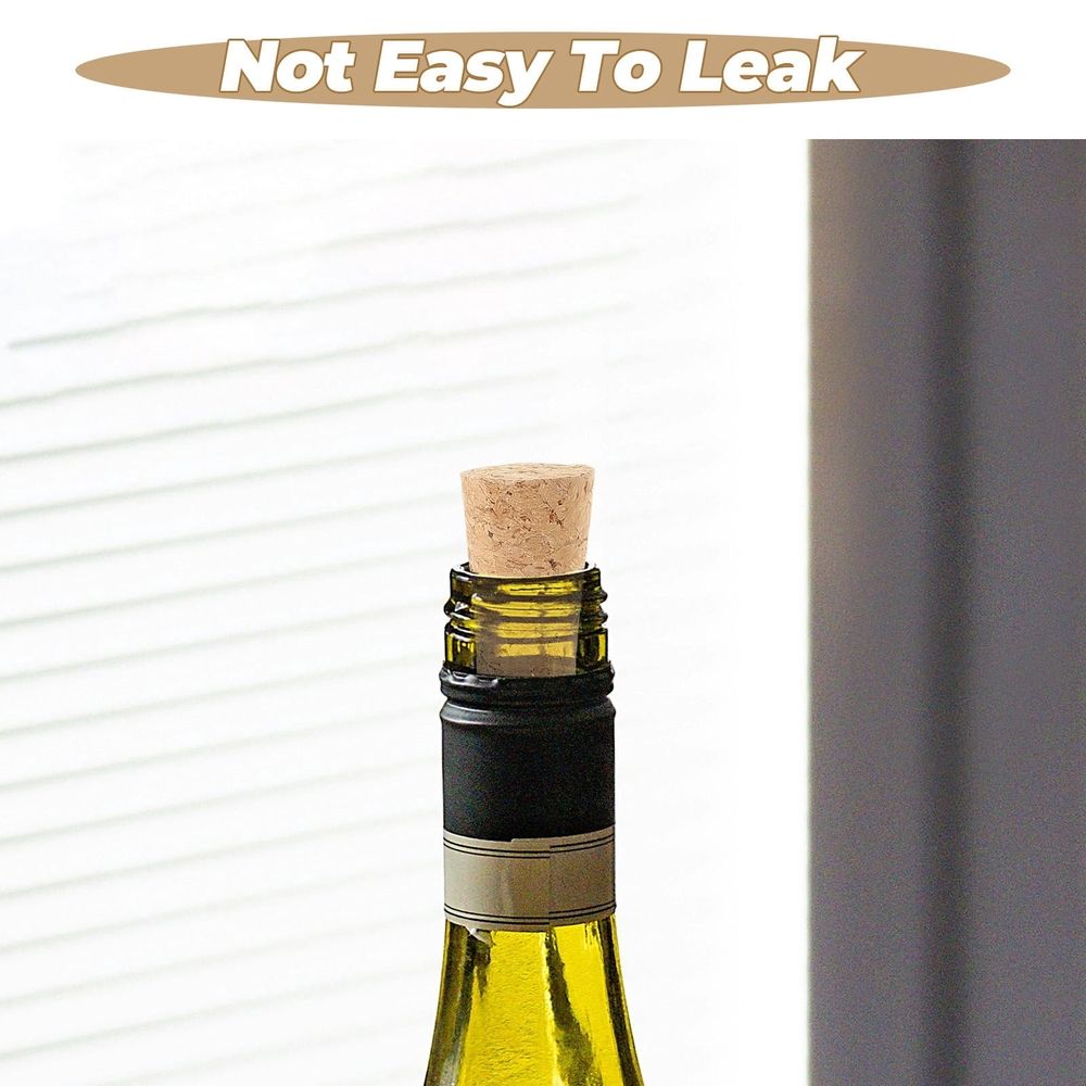 Beige Wooden Wine Bottle Stoppers 20pcs Reusable Leakproof eelf