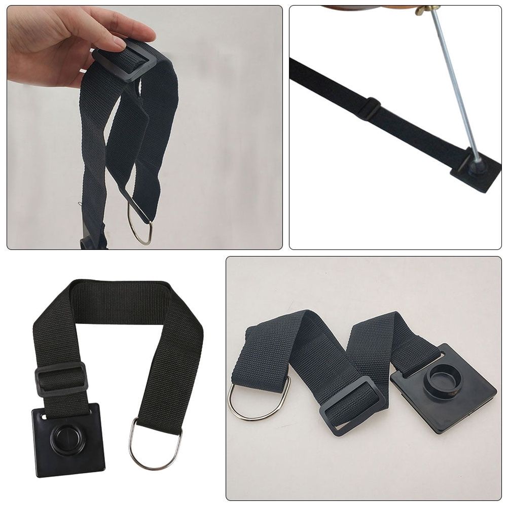 Adjustable Cello Strap with Easy Install Bottom Pad, and Comfortable Black Design