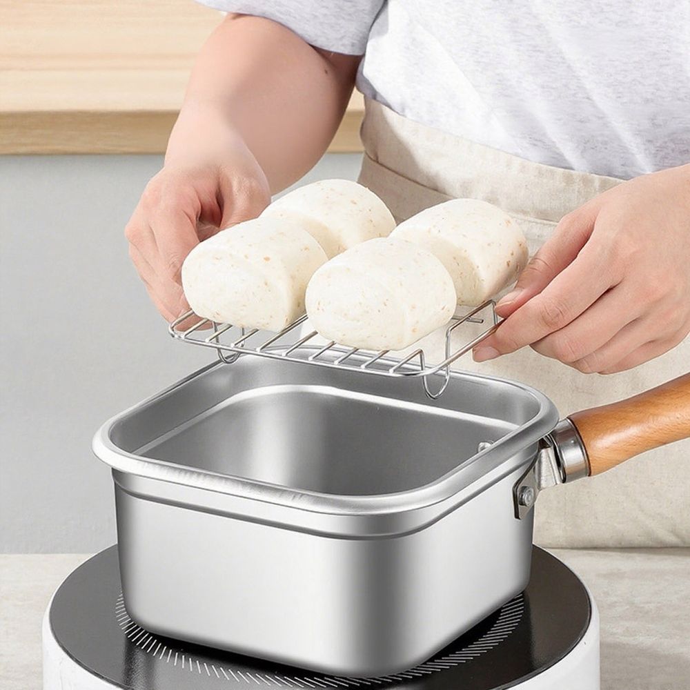 Stainless Steel Deep Fryer With Basket, Portable Outdoor Cooking Pot for Camping