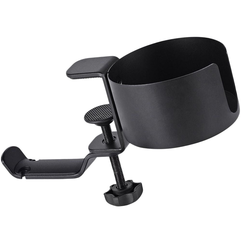 Aluminum Alloy Headphone Hook Stand with Cup Holder for Desk, Office, and Household Use - Desktop Headsets Organizer