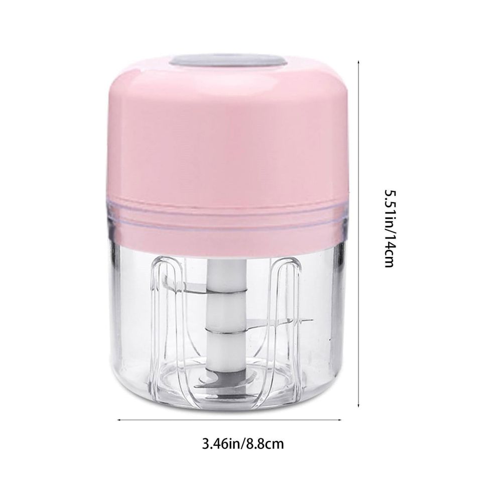 Electric Ice Crusher Portable Mini Food Processor Wireless Vegetable Masher With Usb Charging Rainproof Garlic Masher Easy To Use Material For Ice Cubes 250ml