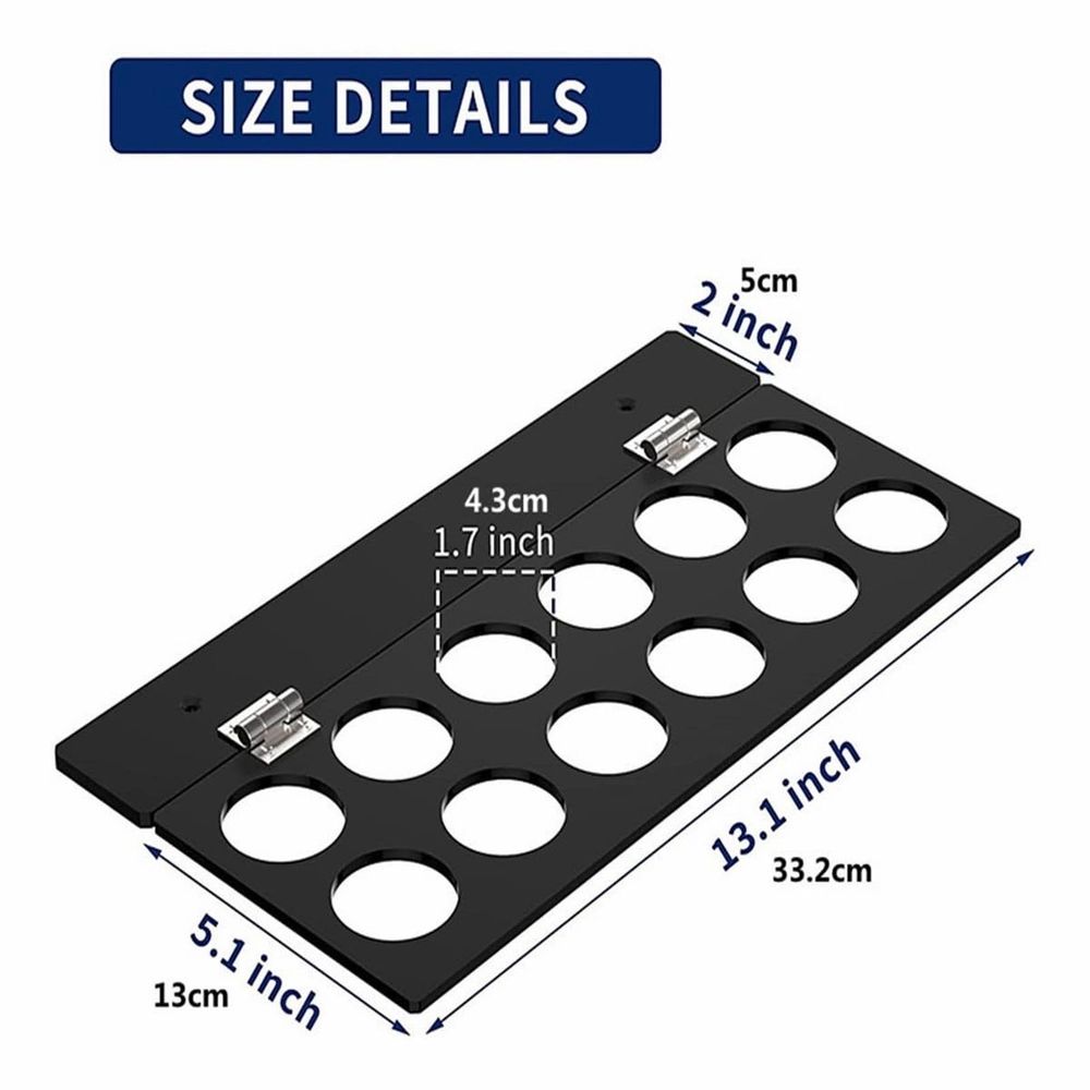 Wall Mounted Coffee Pod organizer, Space Saving Under Cabinet Holder for K Cups, Sleek Black Design,White