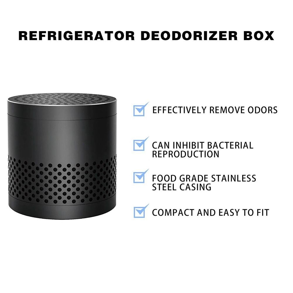 Refrigerator Deodorizer, Long-Lasting Fridge Odor Eliminator, Reusable Mini Air Purifier for Fridge & Freezer