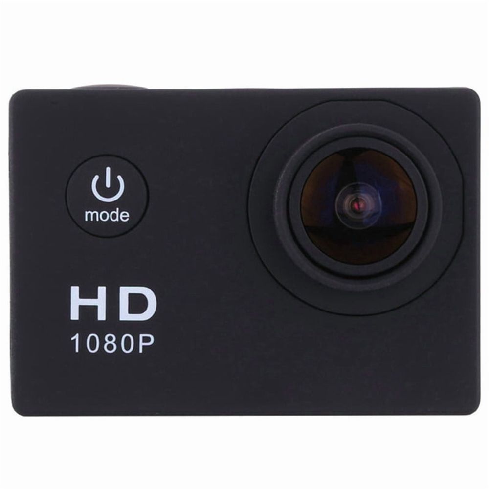 1080P HD Action Camera LCD Screen Waterproof 30m Sports Action Cam for Bicycle, Motorcycle, Skiing, Diving Black,1 x Sport camera kit,Black