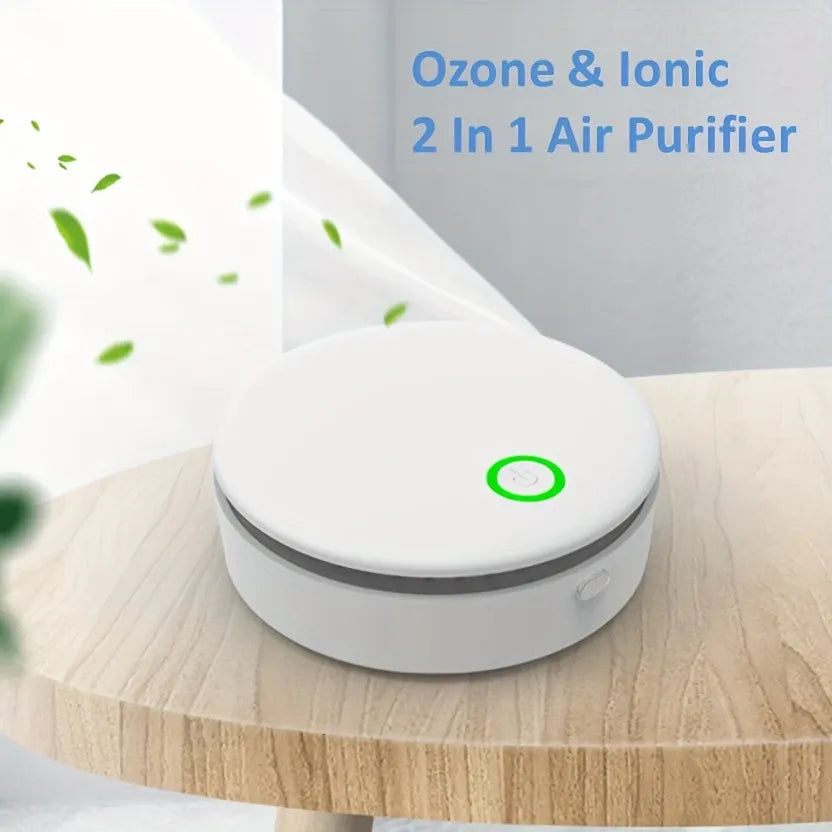 Mini Ozone Anion Purifier: 3 Modes Deodorize & Sterilize, 20dB Quiet, Compact & Portable, Multi-Scene Use.(pink)