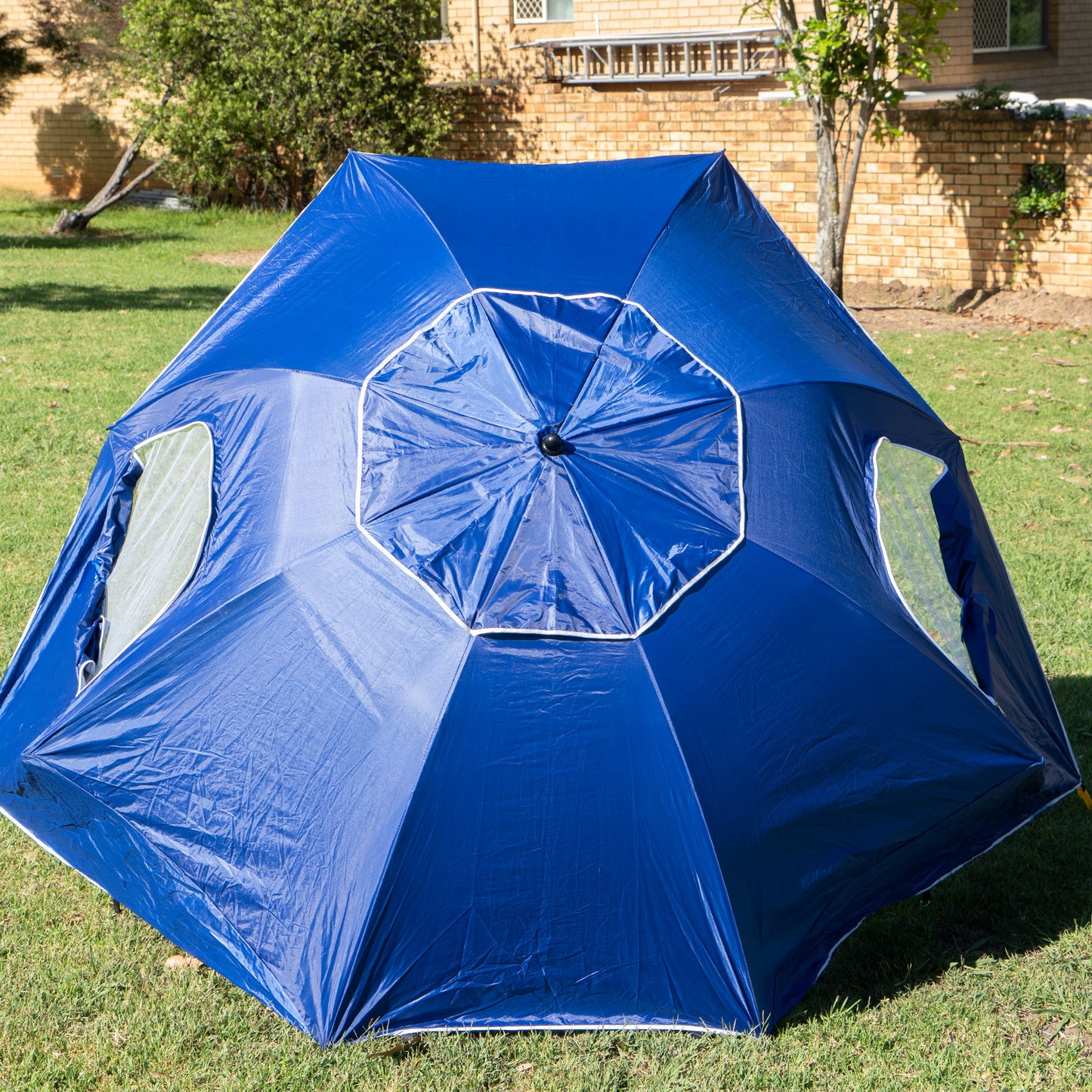 Beach Umbrella Havana Outdoors 2.4M Outdoor Garden Beach Portable Shade Shelter - Blue