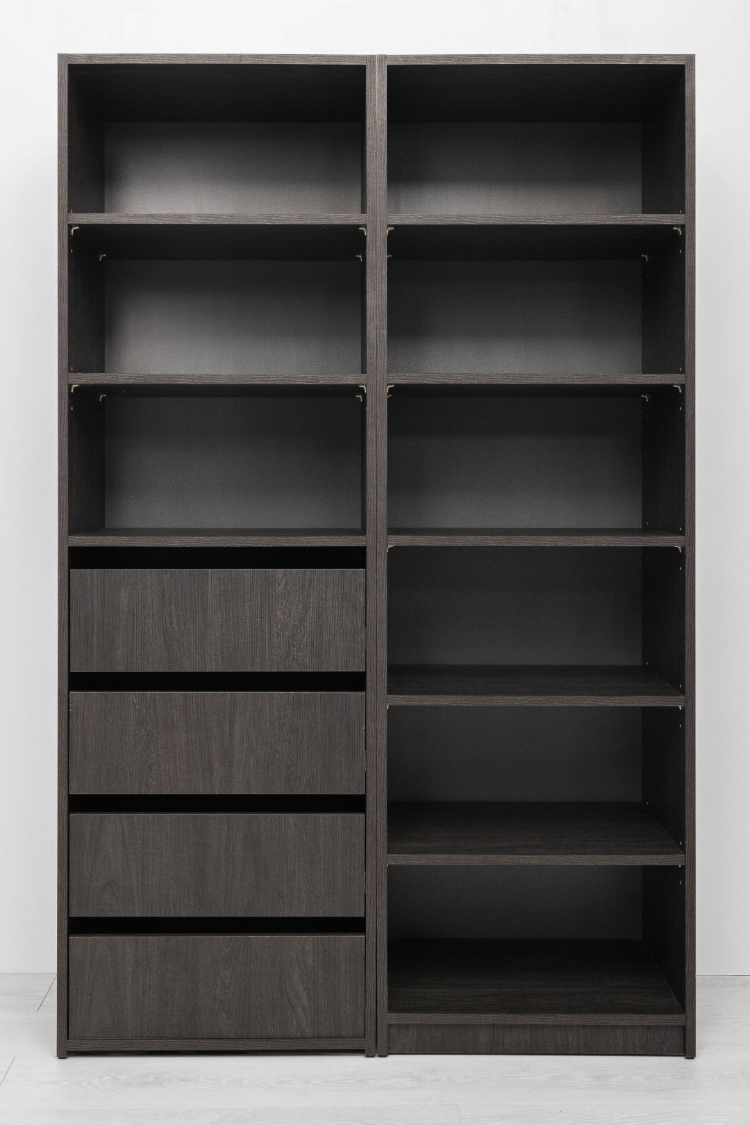 GENEVA THREE SHELF/FOUR DRAWER BUILT IN WARDROBE - CLASSIC - NORDIC ASH