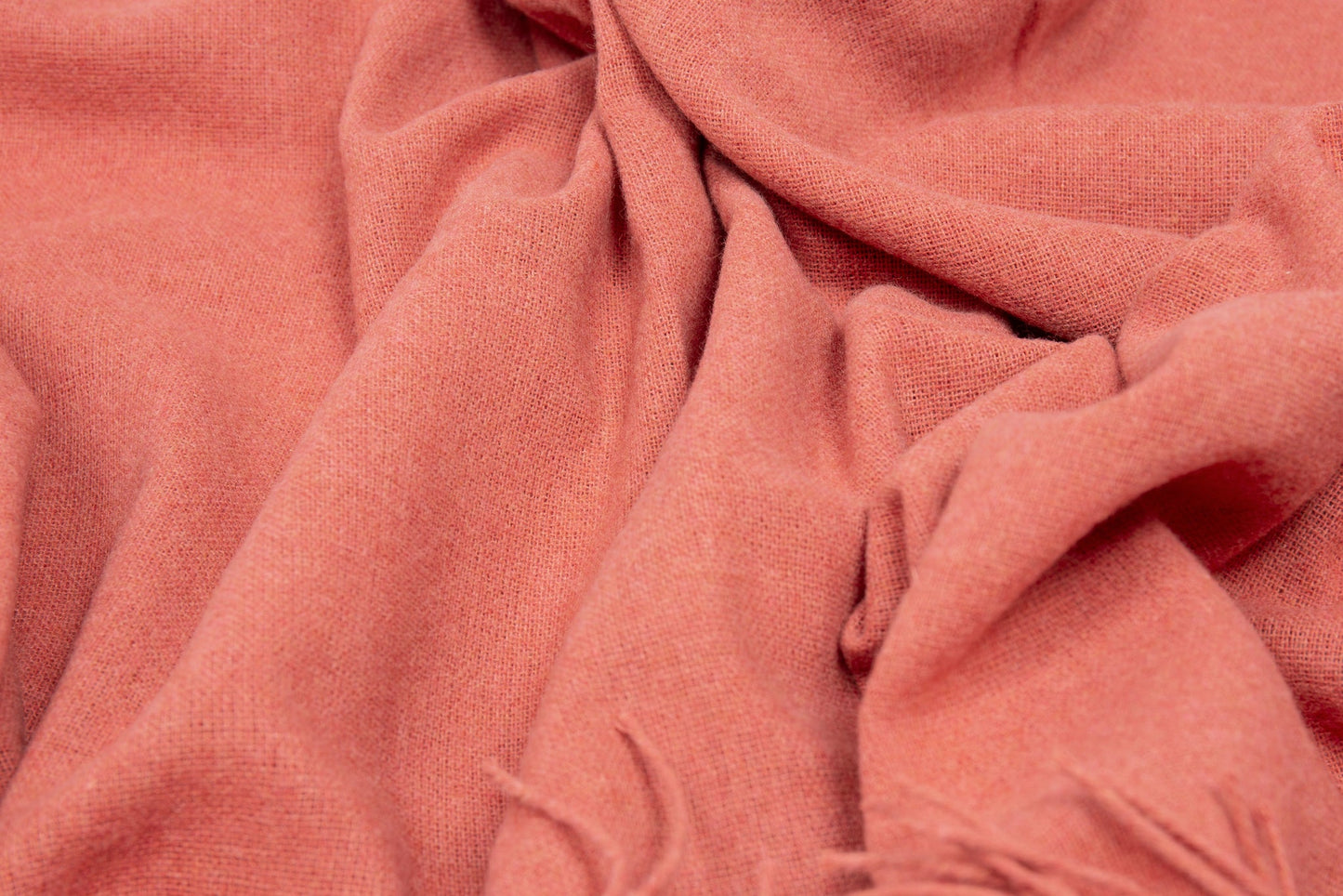 Paddington Throw - Fine Wool Blend - Peach