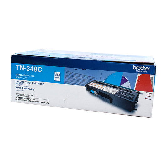 Colour Laser Toner Brother TN-348C - Super High Yield Cyan - HL-4150CDN, 4570CDW, DCP-9055CDN, MFC-9460CDN, 9970CDW - 6,000 Pages