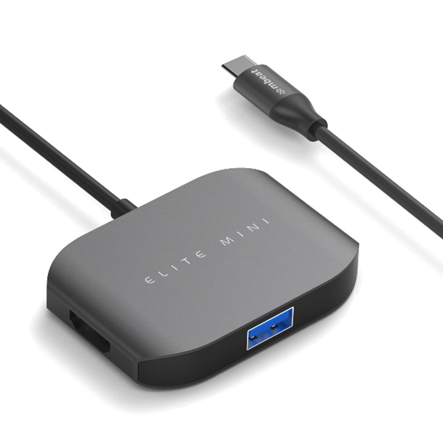 mbeat USB-C Multi-port Adapter (HDMI + USB 3.0√ó1 + USB 2.0√ó1) - Space Grey, Aluminium Design