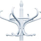 White Coat Rack with Stand Wooden Hat and 12 Hooks Hanger Walnut tree