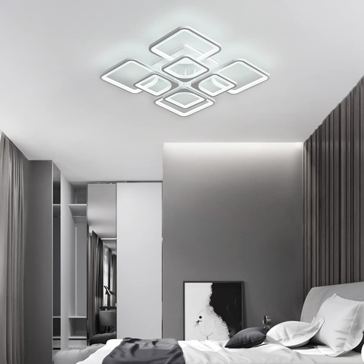 Modern LED Ceiling Light - Dimmable with Remote Control