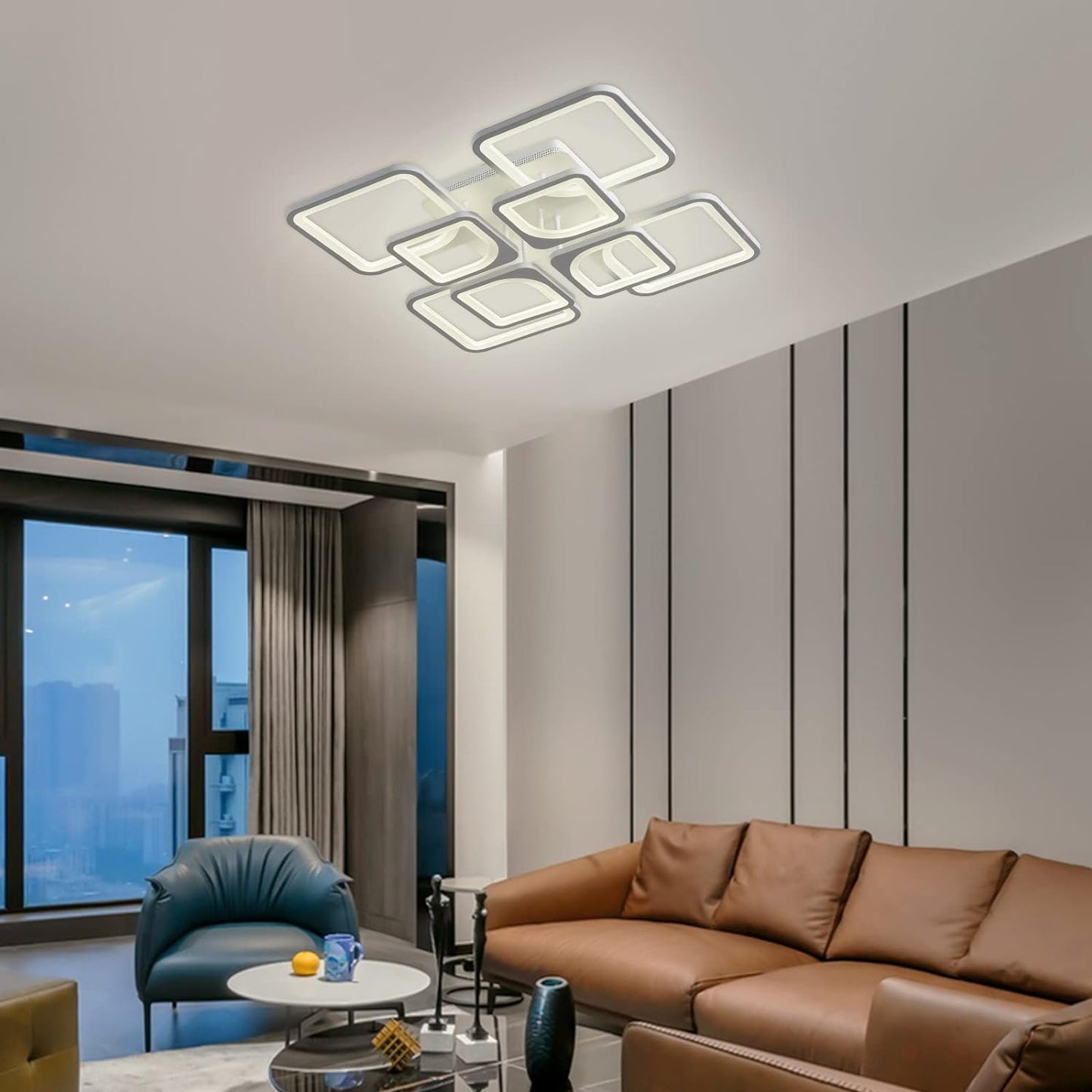 Modern LED Ceiling Light - Dimmable with Remote Control