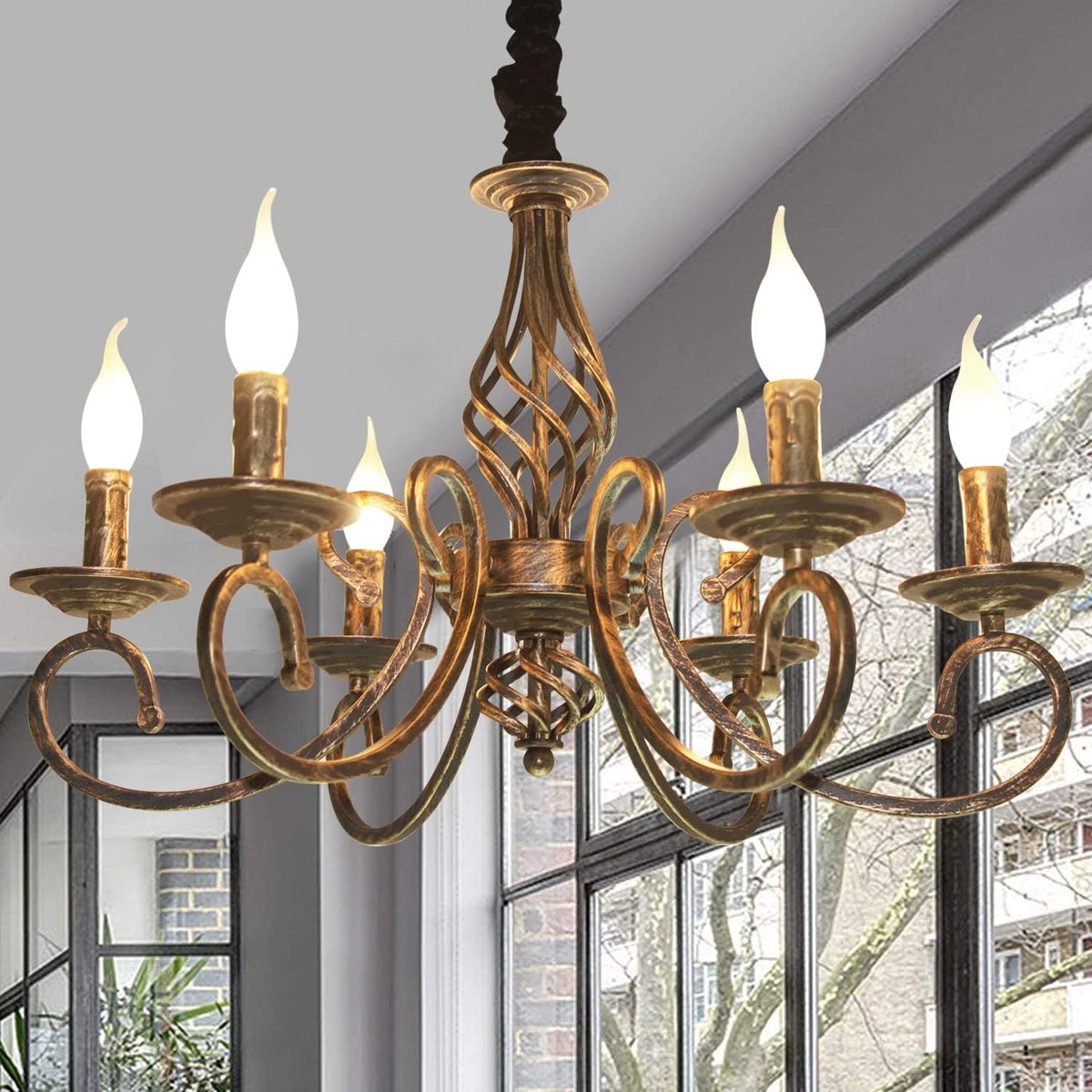 Rustic Chandeliers,6 -Light, French Country