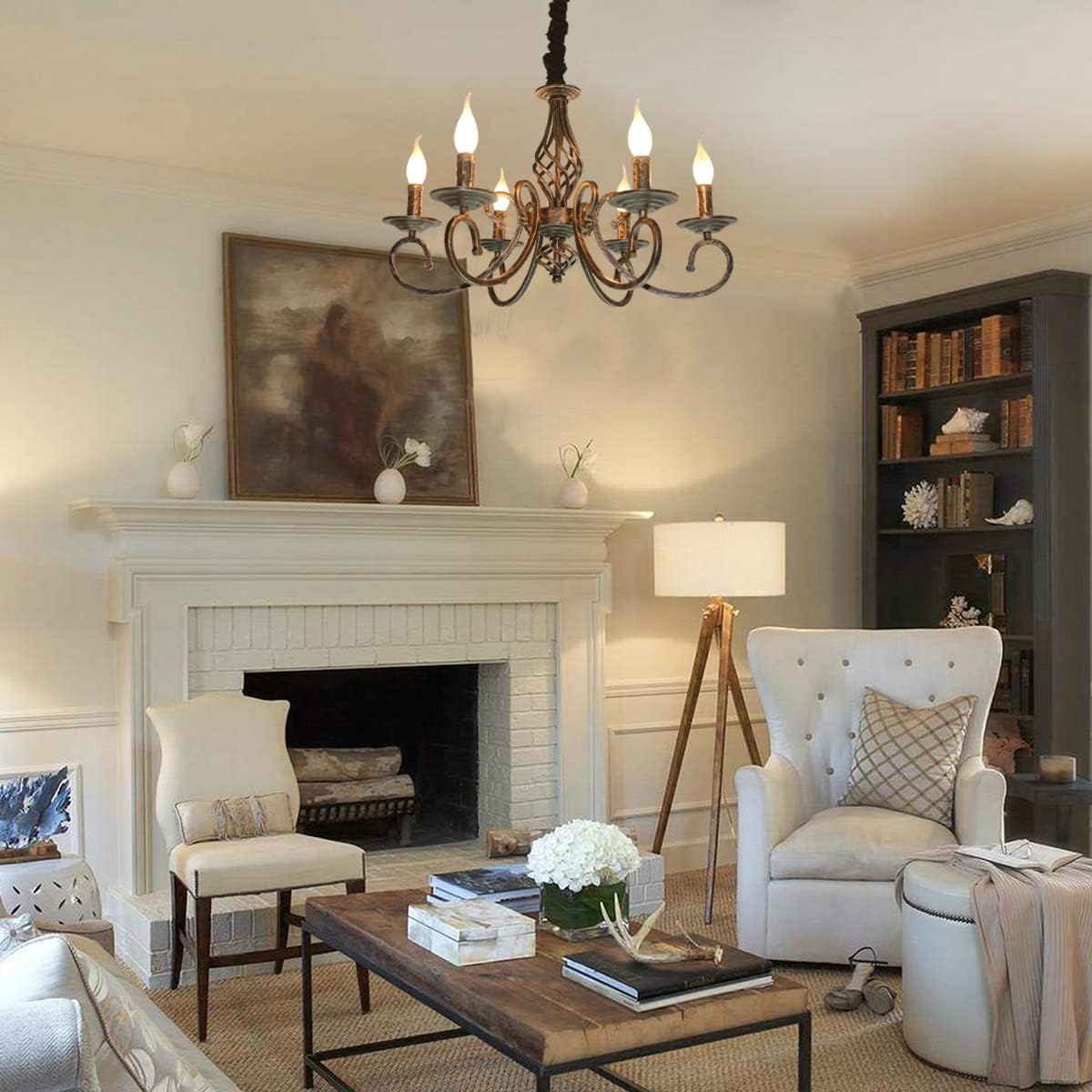 Rustic Chandeliers,6 -Light, French Country