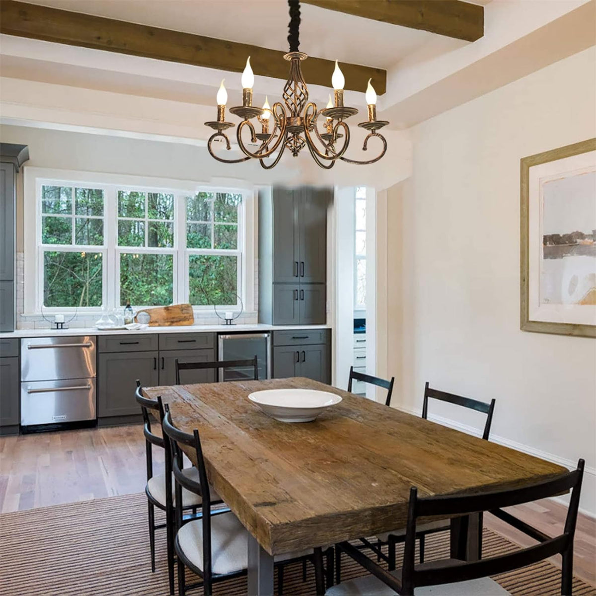 Rustic Chandeliers,6 -Light, French Country