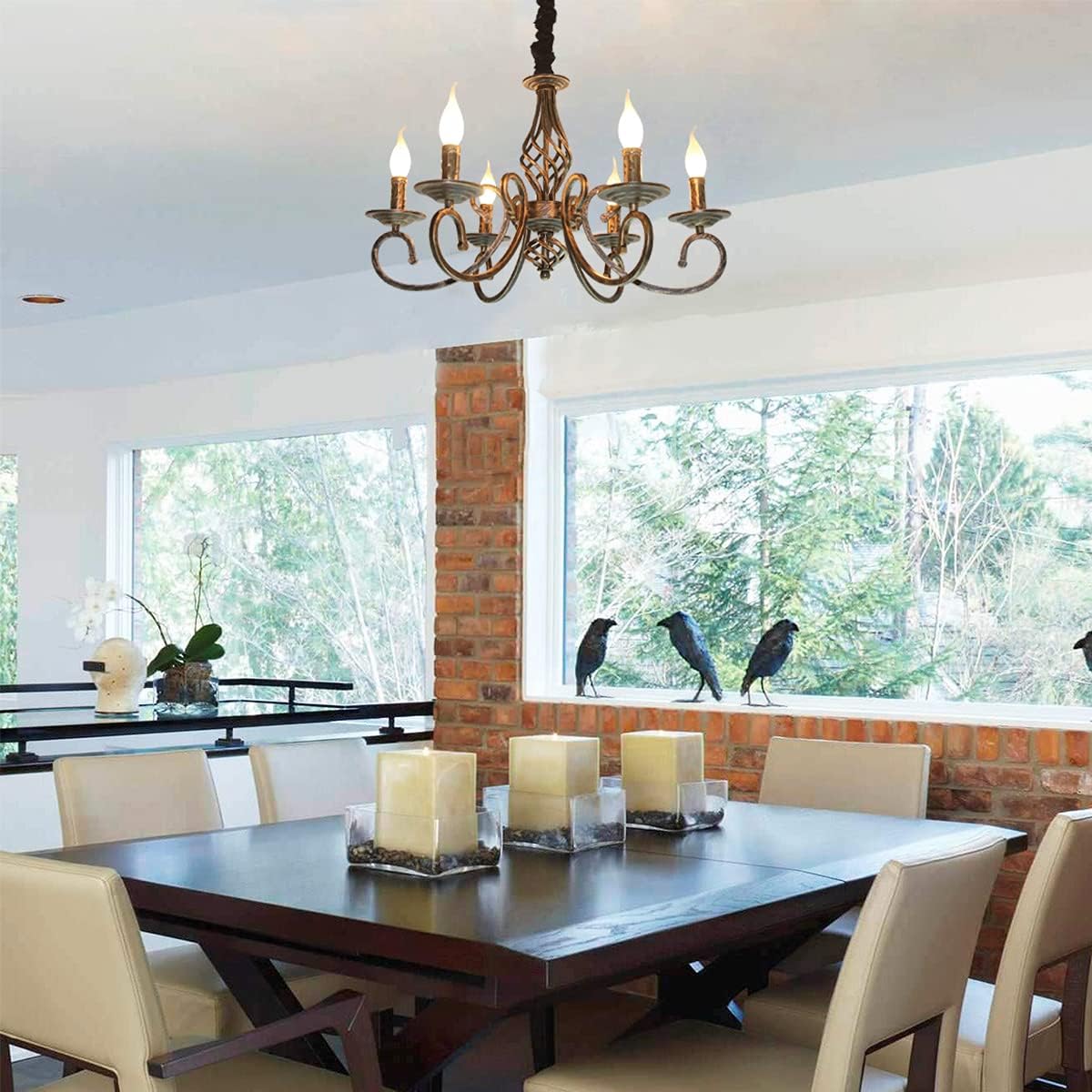 Rustic Chandeliers,6 -Light, French Country