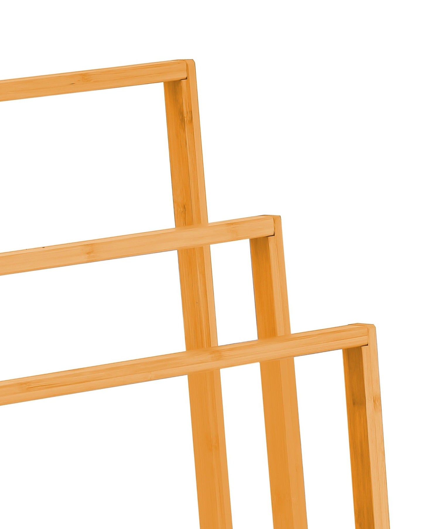 CARLA HOME Bamboo Towel Bar Holder Rack - 3-Tier Freestanding for Bathroom & Bedroom