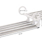 2 Pack Stainless Steel Adjustable 5 in 1 Pants Hangers Non-Slip Space Saving for Home Storage