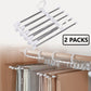 2 Pack Stainless Steel Adjustable 5 in 1 Pants Hangers Non-Slip Space Saving for Home Storage