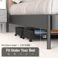 Set 2 Pcs XXL Under Bed Rolling Storage Containers with 50L Large Capacity and Wheels