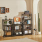 CARLA HOME 4-Tier Foldable Storage Shelf with Wheels for Kitchen, Garage, Pantry or Basement (Black)
