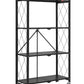 CARLA HOME 4-Tier Foldable Storage Shelf with Wheels for Kitchen, Garage, Pantry or Basement (Black)