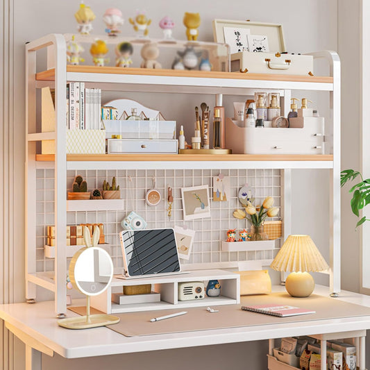 CARLA Two Tier Metal Desktop Hutch