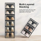 CARLA HOME 12-Pack Clear Shoe Storage Boxes - Stackable - Black - Shoe Box Storage