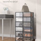 CARLA HOME 12-Pack Clear Shoe Storage Boxes - Stackable - Black - Shoe Box Storage