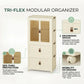 CARLA HOME 3 - Tier Foldable Wardrobe Cabinet - White - Plastic - Clothe Storage