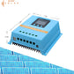100A MPPT Solar Charge Controller with LCD Display and Dual USB Ports in Blue