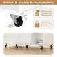 Kitchen Island Cart on Wheels with Charging Station, White, 83x38x82cm