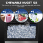 Portable Commercial Ice Maker Machine, Stainless Steel, 45KG/24HR, Silver