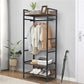 Metal Garment Rack Coat Stand MDF & Iron Organizer