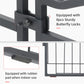16 Panel Pet Playpen Gate Extension w/ Lockable Door Large Dog Cage
