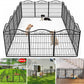 16 Panel Pet Playpen Gate Extension w/ Lockable Door Large Dog Cage
