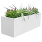 Metal Designer Planter Box 900 x 300 x 300mm Vibrant White