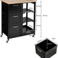 Kitchen Island Cart with Storage, Drawers, Shelves